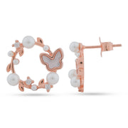 Pearl Butterfly Halo Earrings
