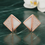 Rose Prism Pearl Studs