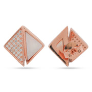 Rose Prism Pearl Studs