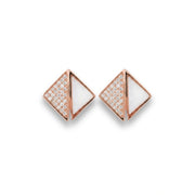 Rose Prism Pearl Studs