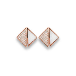 Rose Prism Pearl Studs
