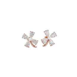 Pearl Blossom Crystal Studs
