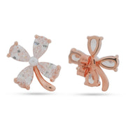 Luminescent Clover Stud Earrings - 925 Sterling Silver Jewellery