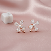 Luminescent Clover Stud Earrings - 925 Sterling Silver Jewellery