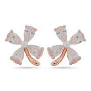 Luminescent Clover Stud Earrings - 925 Sterling Silver Jewellery