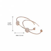Rose Halo Disc Hoop Earrings