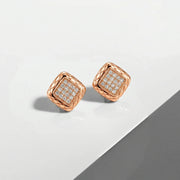 Rose Diamond Quilt Studs