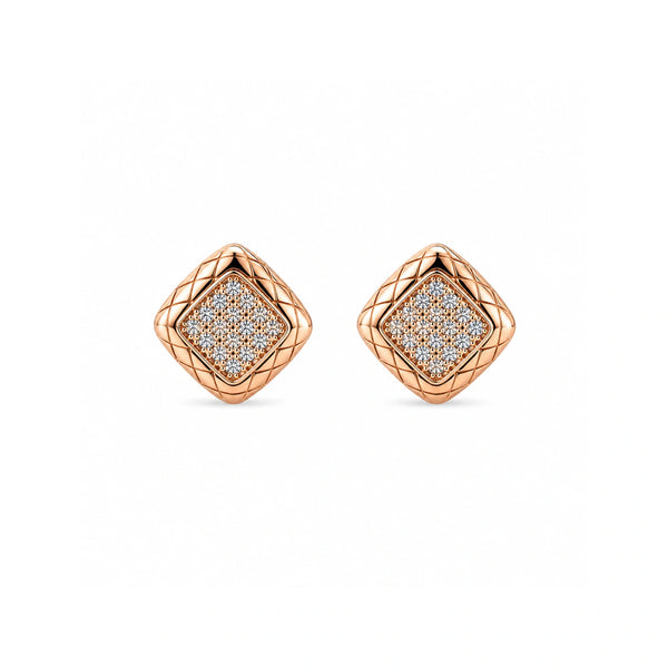 Rose Diamond Quilt Studs