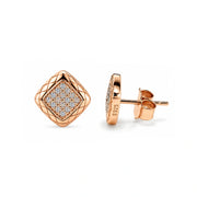 Rose Diamond Quilt Studs