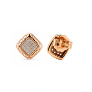 Rose Diamond Quilt Studs