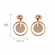 Rose Halo Circle Earrings