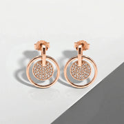 Rose Halo Circle Earrings