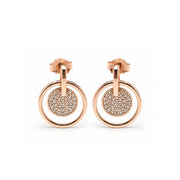 Rose Halo Circle Earrings