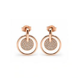 Rose Halo Circle Earrings