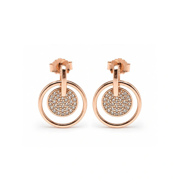 Rose Halo Circle Earrings