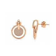 Rose Halo Circle Earrings