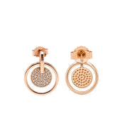 Rose Halo Circle Earrings
