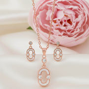 Rose Oval Spark Jewelry Set