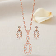 Rose Oval Spark Jewelry Set