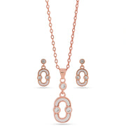 Rose Oval Spark Jewelry Set