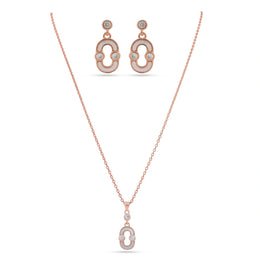 Rose Oval Spark Jewelry Set