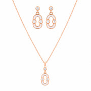 Rose Oval Spark Jewelry Set