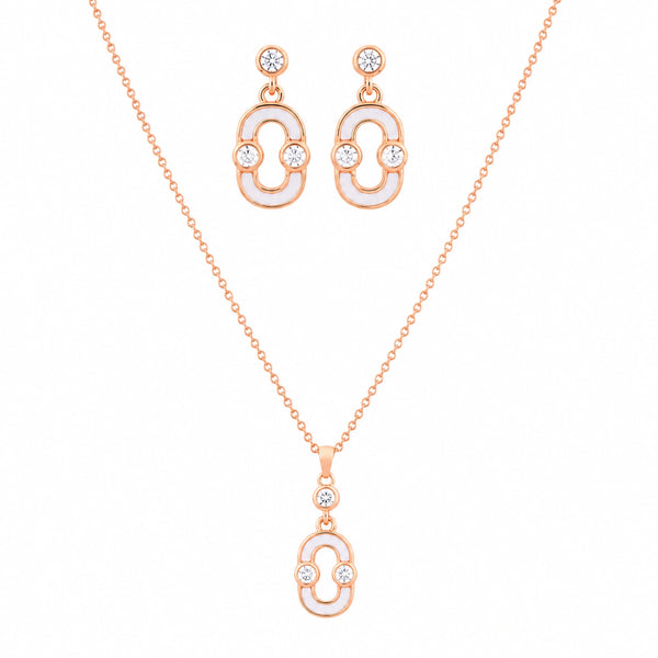 Rose Oval Spark Jewelry Set
