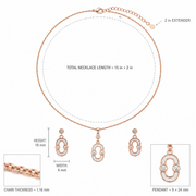 Rose Oval Spark Jewelry Set
