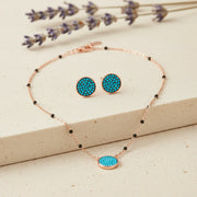 Turquoise Halo Mangalsutra Set