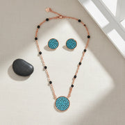 Turquoise Halo Mangalsutra Set