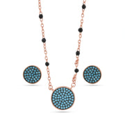 Turquoise Halo Mangalsutra Set