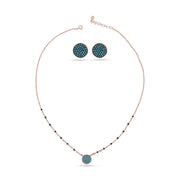 Turquoise Halo Mangalsutra Set