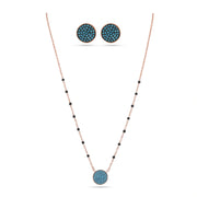 Turquoise Halo Mangalsutra Set