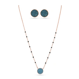 Turquoise Halo Mangalsutra Set