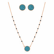 Turquoise Halo Mangalsutra Set