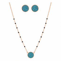 Turquoise Halo Mangalsutra Set