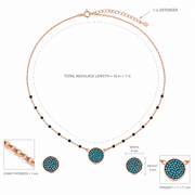 Turquoise Halo Mangalsutra Set