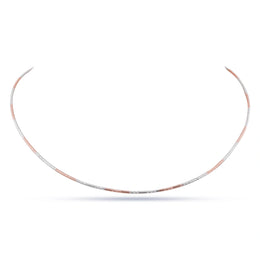 Dual Tone Snake Chain Necklace