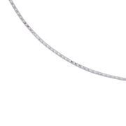 Sleek Silver-Tone Wire Choker Necklace with Adjustable Chain