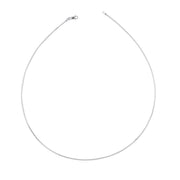 Sleek Silver-Tone Wire Choker Necklace with Adjustable Chain