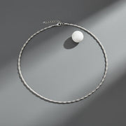 Silver Twist Rope Necklace