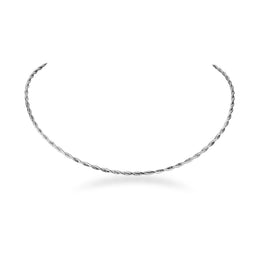 Silver Twist Rope Necklace