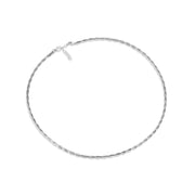 Silver-Tone Twisted Rope Chain Choker Necklace