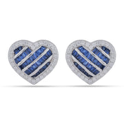 Blue Heart Halo Jewelry Set