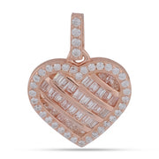 Rose Heart Baguette Jewelry Set