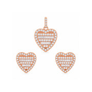 Rose Heart Crystal Jewelry Set