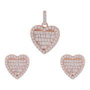 Rose Heart Crystal Jewelry Set