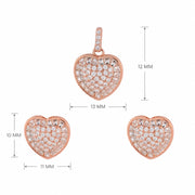 Blush Heart Sparkle Jewelry Set
