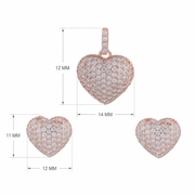 Rose Heart Crystal Set