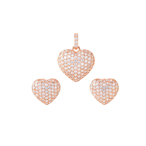 Rose Heart Crystal Set